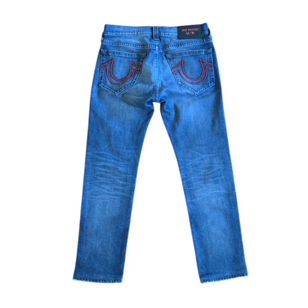 True Religion Men's Denim Manchester United Rocco SE Red Stitch Jeans Size 32